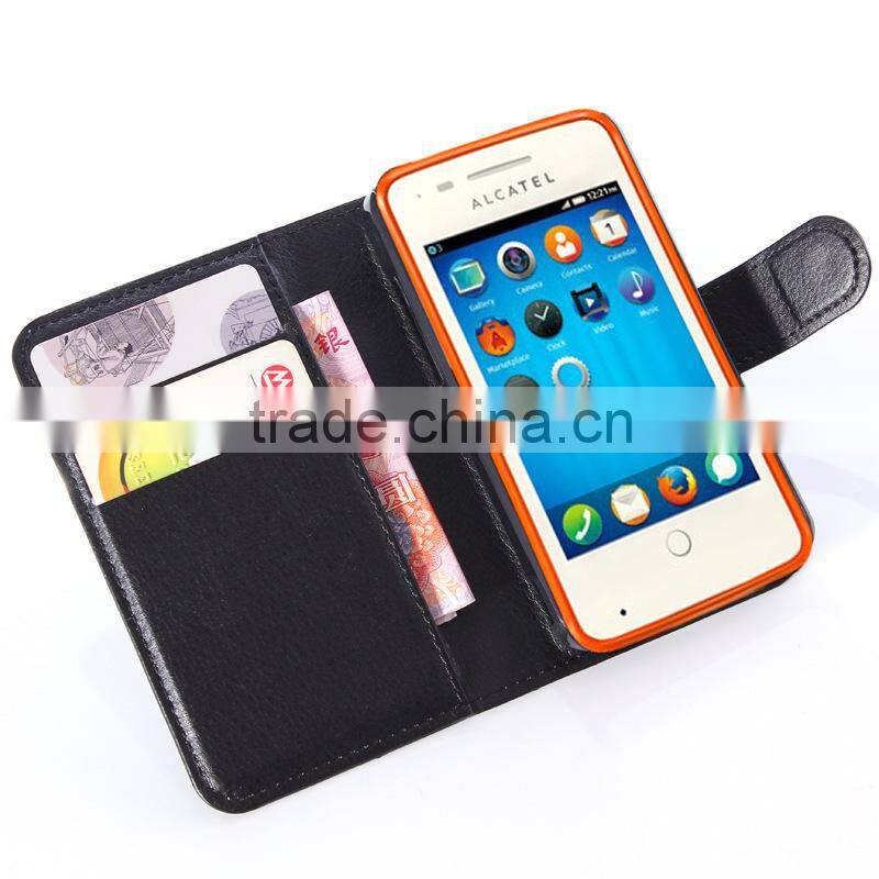 Hot-selling Leather case Alcetal One Touch t'pop OT4010D,Mobile phone case for Alcetal One Touch t'pop OT4010D