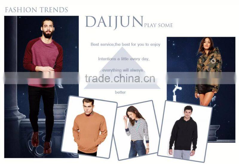 Daijun oem fashion sublimation printing cotton men's slim hoodie jacket coat sweatshirt