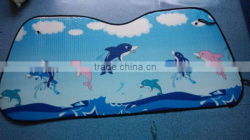 PE promotional car sunshade for front window