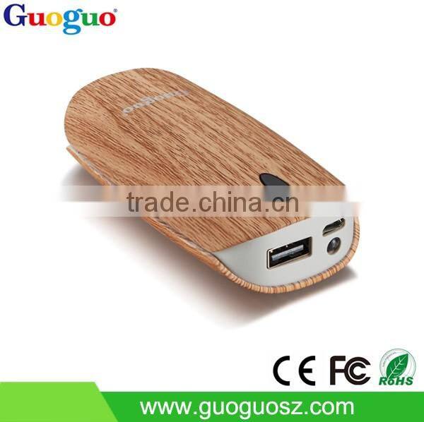 2016 New Products 5600mah Universal Power Bank 18650 Portable Charger, Wooden Power Bank 5600mah for Mobile Phone