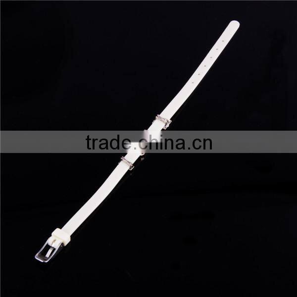 2016 Thin White Love Shape Daily Wear Silicone Bracelet