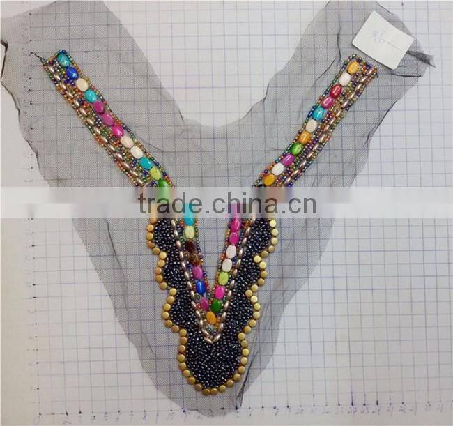 Fashion New Arrival Beaded Collar Neckline