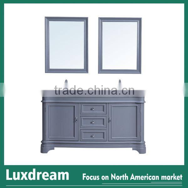 60 inch ice grey classic bathroom vanities for USA market