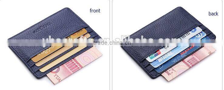 pu leather card holder wholesale with 7 solts