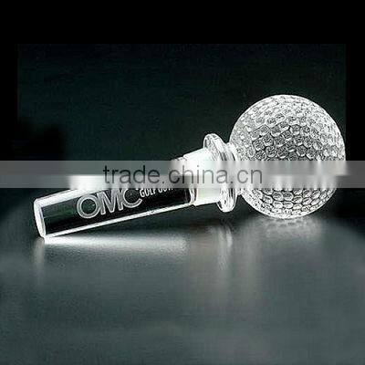 New cube shape crystal bottle wine stopper