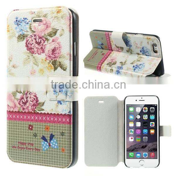 new arrival leather case for iphone6 Wallet Card Holder PU Leather Flip Case Cover For iPhone 6