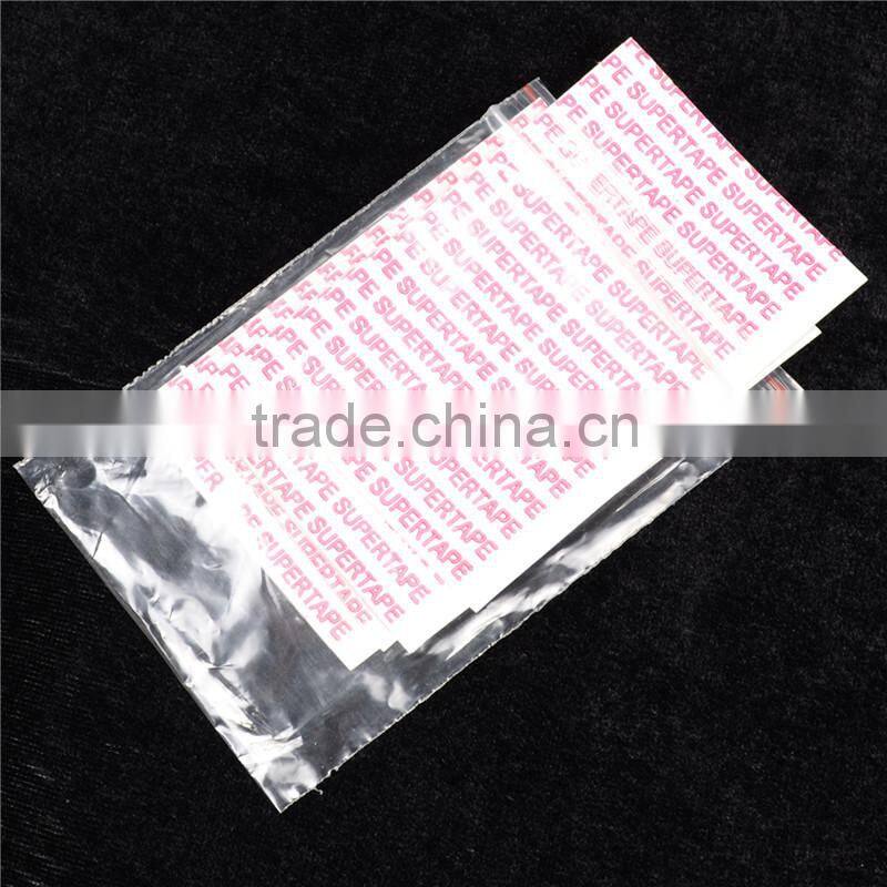 Wholesale 1 sheets 12pcs 4cm*0.8cm CPAM SUPER HAIR TAPE Adhesive Double Side Tape for remy human hair, tools for hair extension