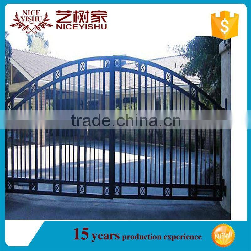Ornamental elegant lowes wrought iron security doors, designer stainless steel gate design, modern house gate designs