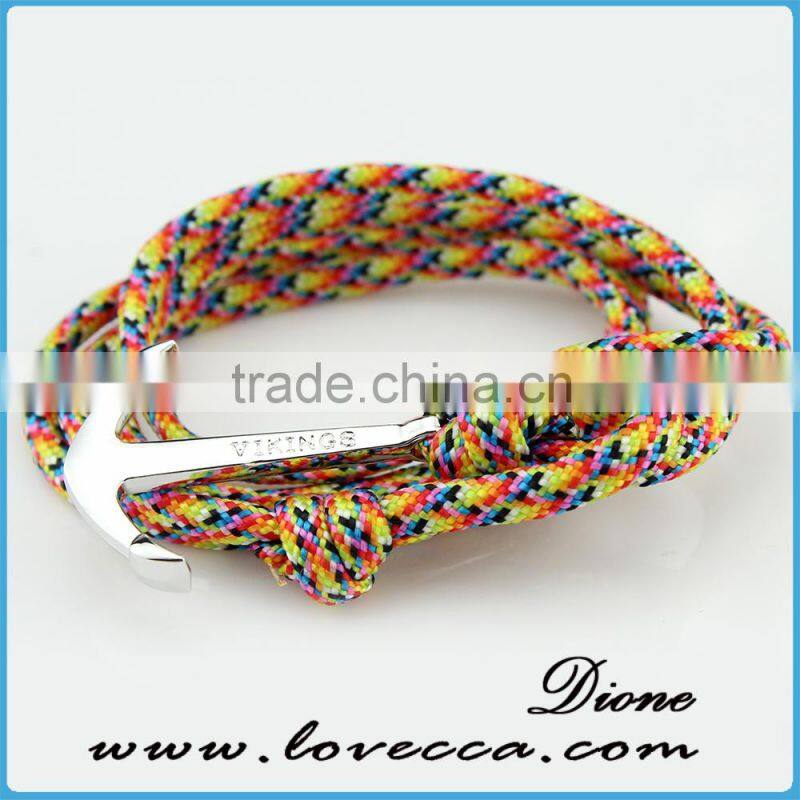Fashion Design Engraved Logo Vintages Hook Anchor Bracelet Factory Wholesale