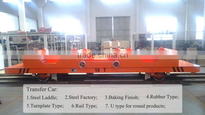 Rail Electric Transporter Car on Sale Cheap Electric Flat Transfer Car for Warehouse Use