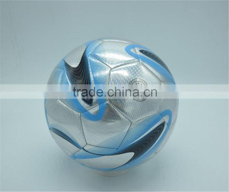 Soccer ball , custom Sliver Metallic PVC Leather soccer ball football