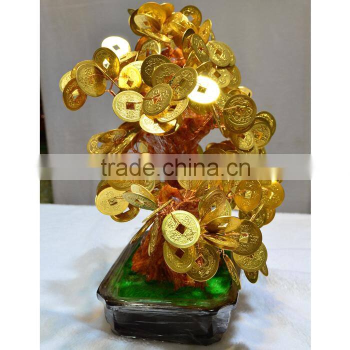 new fashion golden tree full of traditional Chinese coin tree