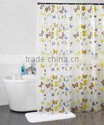 2015 NEWEST European printed Lemon PEVA shower curtains