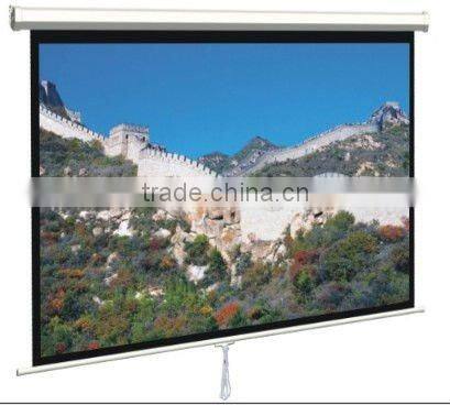 Self lock manual projector screen