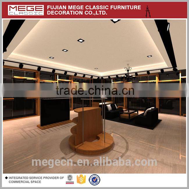 Popular design modern wooden shelves clothing gondola