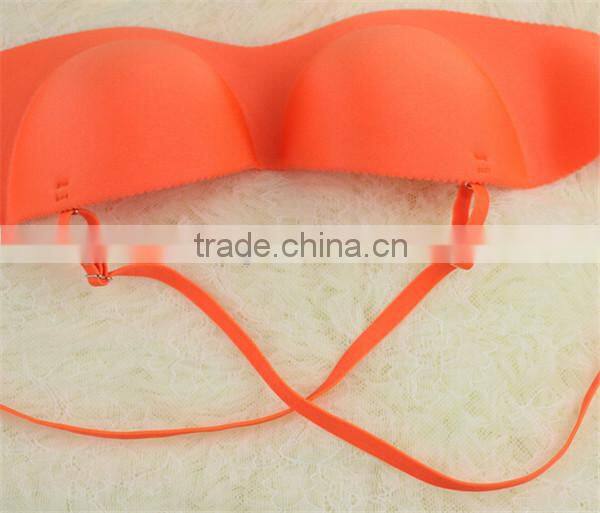 Summer 1/2 cup x-shaped cross straps one piece push up seamless bra wholesale
