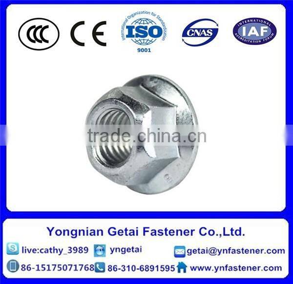 M5-M20 Zinc Plated hex head flange nut High Quality