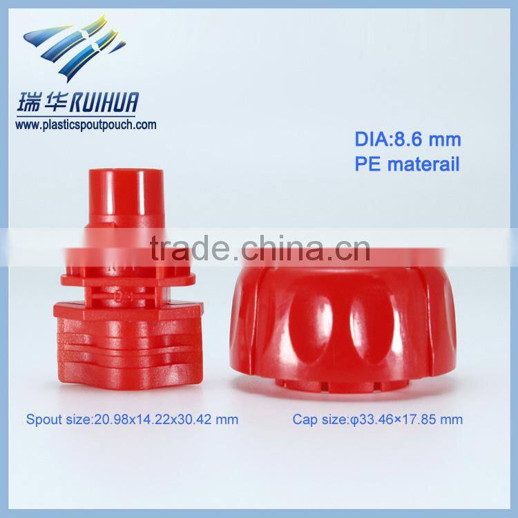 Hot sale 10mm long standing jelly bag plastic nozzle