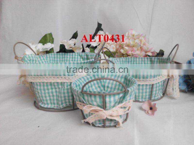 china lining wire baskets for home decoration and storage