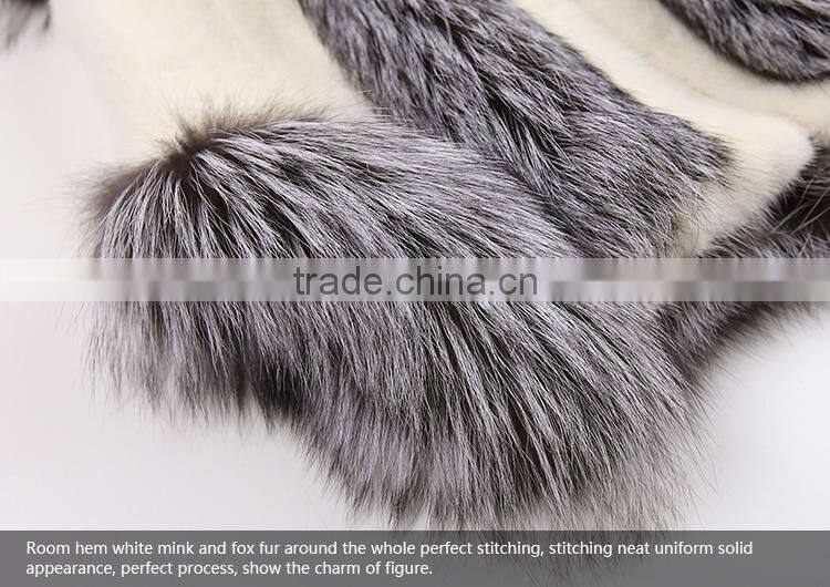 factory sale animal fur mink vest fox fur vest for ladies