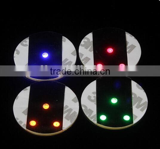 Promotional led bottle sticker,3M tape coaster for glow bottle glorifier