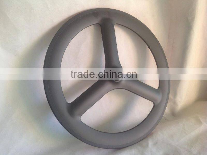 2015 New design 700c 3 spoke wheels carbon fiber T800 carbon tri-spoke wheels 3k glossy matte