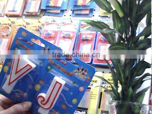 Wholesale Alphabet Pick Candle V, Candle A B C D E F G ...Y , 26 letter candle Kids Birthday Partyware