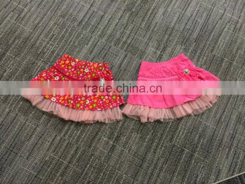 2016 Newest Design kids baby girl fashion ruffle mini skirt