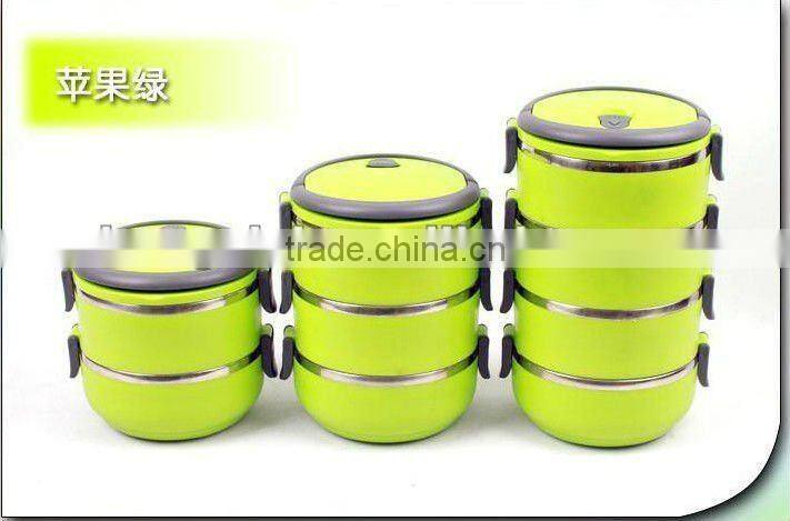 2012 Brand New Stainless Steel Food Container,1.4/2.1/2.8L