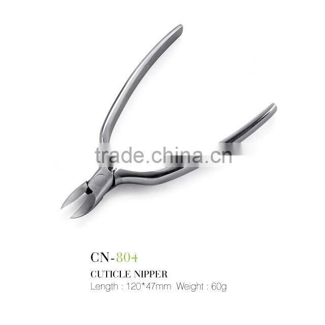 Durable stainless steel mirrored cuticle nipper