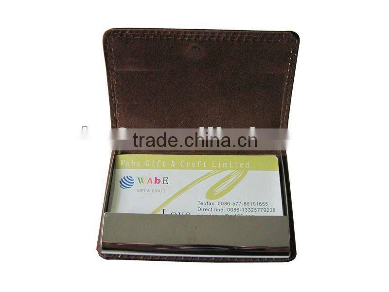 PU leather stainless business card holder id card holder money card holer