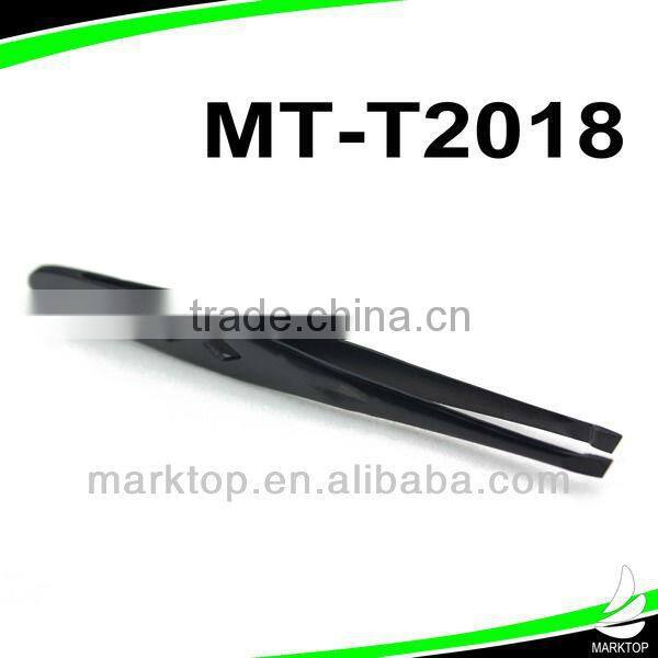 Black patten stainless steel nail art tweezer