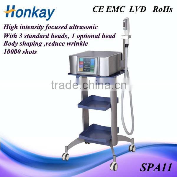 Portable salon machine / high intensity focused ultrasound for wrinkle removal / face lift 2016