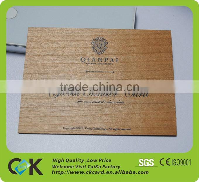 custom fancy sandalwood business card with card holder