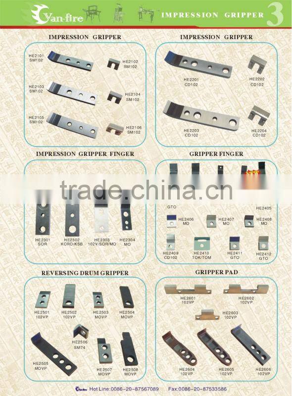 HE1406 gripper finger spare part for Heidelberg MO offset printing machine