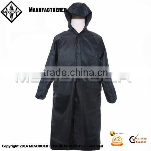 Adult Emergency Reusable Fashion Long Raincoat With Hood Rain Poncho