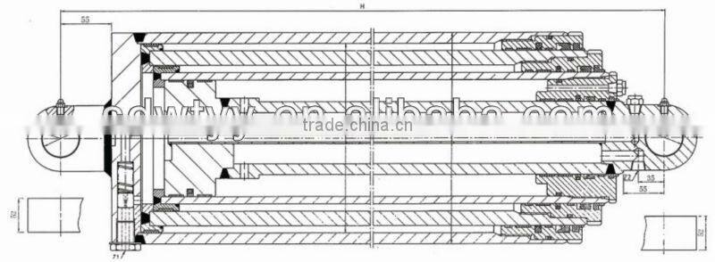 oil drilling hydraulic cylinder/hydraulic parts