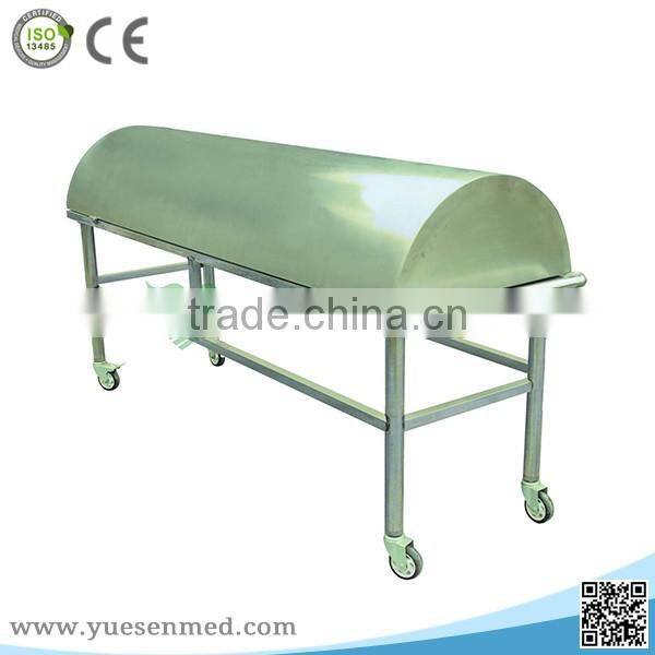 YSTSC-2C Best price High quality 304 stainless steel Mortuary trolley with cover