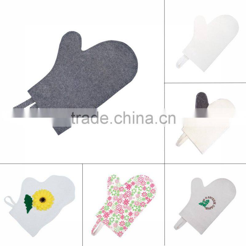 100% Wool Felt Sauna glove