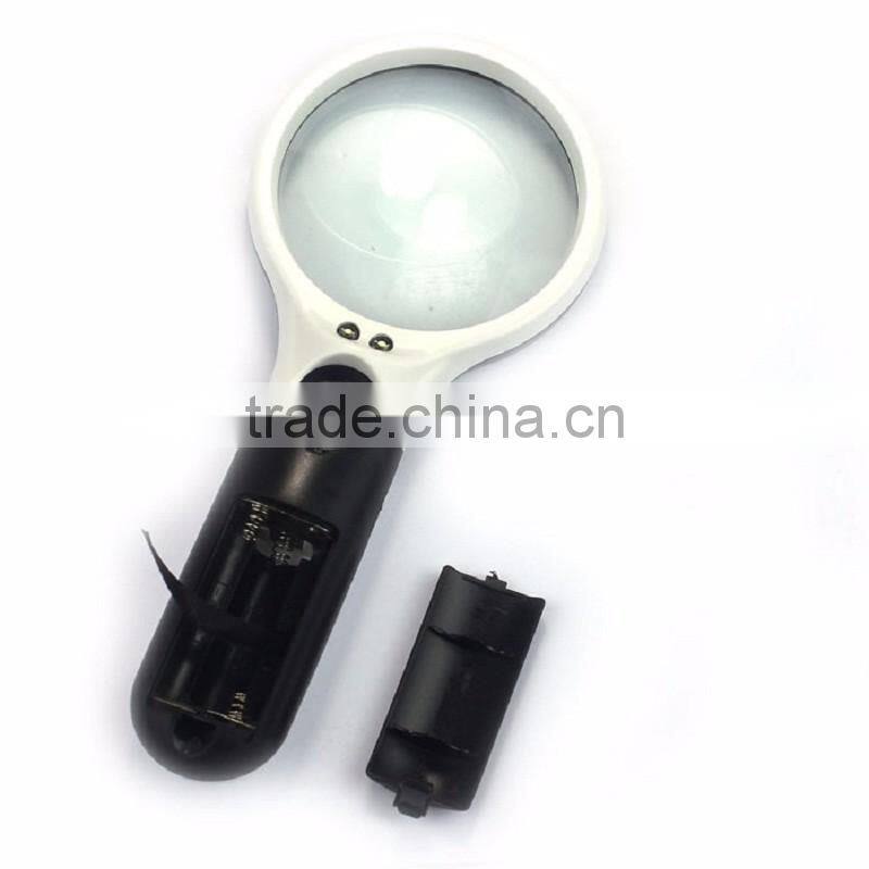 2016 New 3 LED Light 45X Handheld Mini Pocket Microscope Reading Magnifying Glass Lens Jewelry Loupe YB360-SZ
