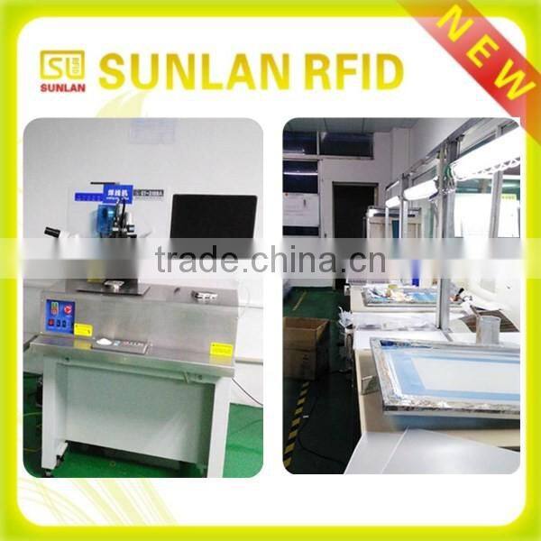 Customized size 3.56MHz A4 size pvc/pet rfid card inlay/prelam with chip and antenna(professional manuafcturer)