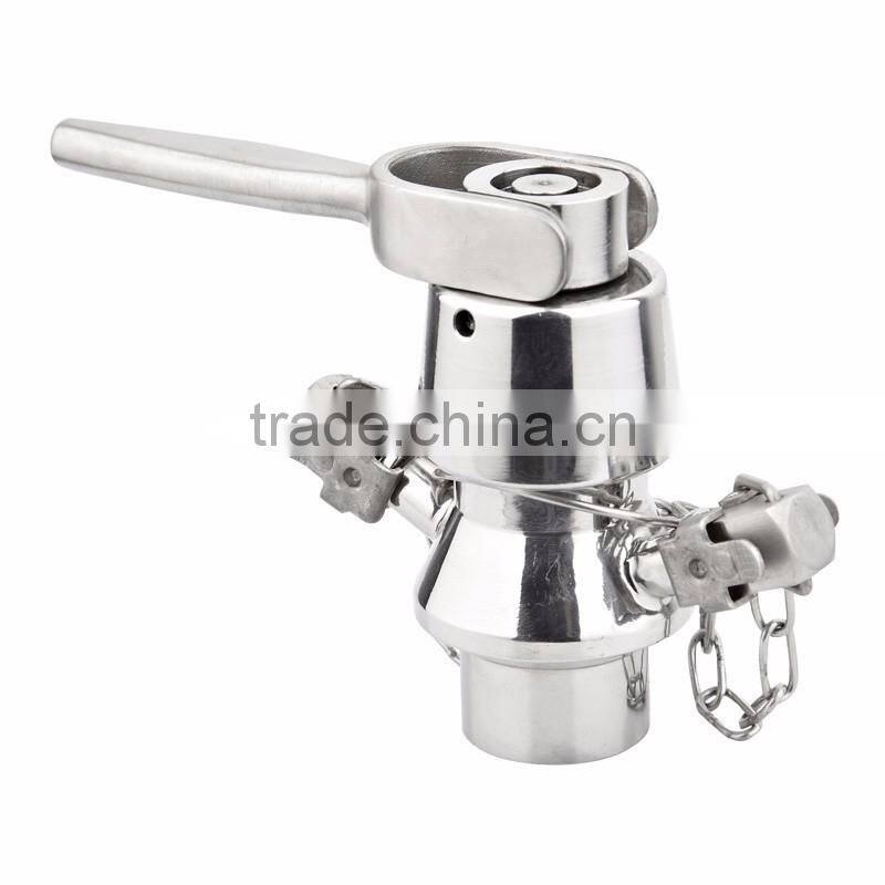 Sanitary stainless steel aseptic sampling valve