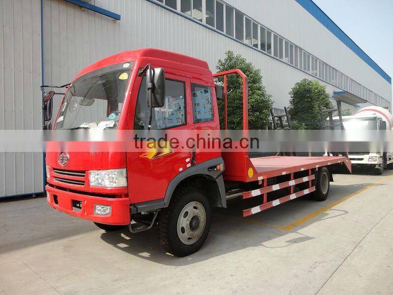 FAW 4X2 flat deck truck,low loader truck,low bed truck