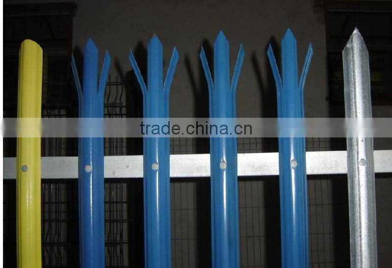 Cheap Wrought iron spear top Steel Security palisade Fence Panel
