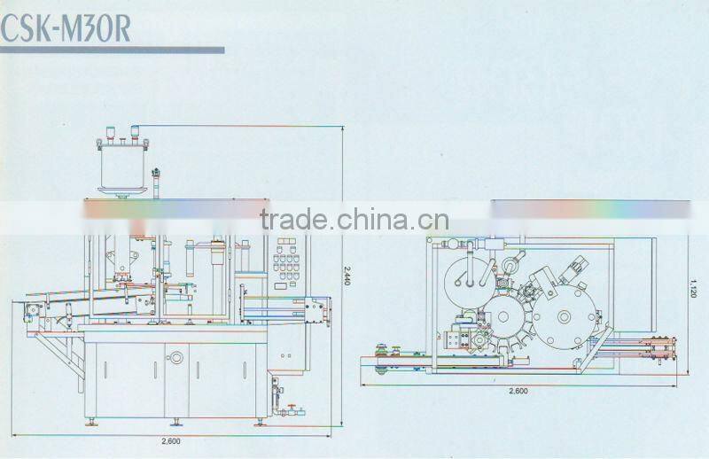 SKS-M30R Mini gable top filling machine