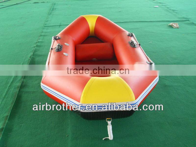 red pvc inflatable fishing boat