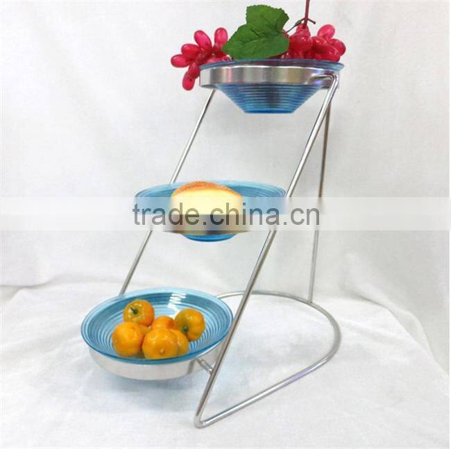 Customized 3-Tier Countertop Metal Buffet Stands