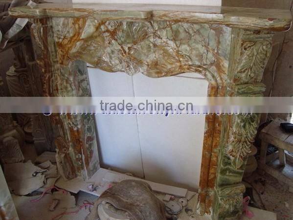 MULTI GREEN ONYX FIREPLACES