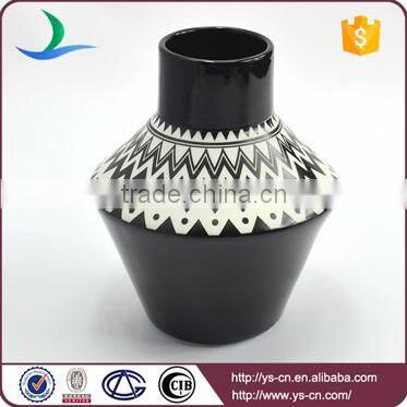 Wholesale black & white small size porcelain antique vase