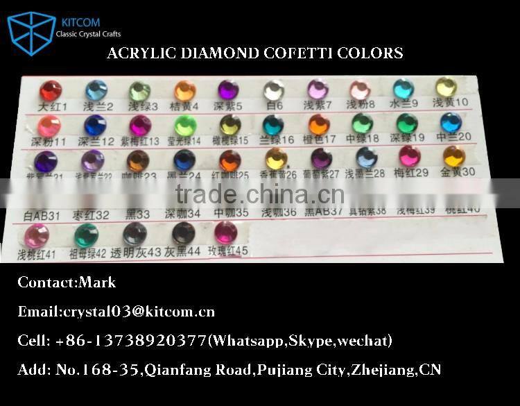 Crystal acrylic diamond confetti wedding table decoration